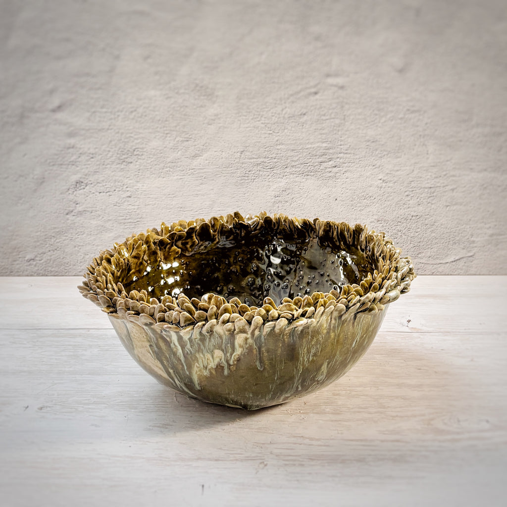 Bowl orgánico suculentas - en verdes - G -