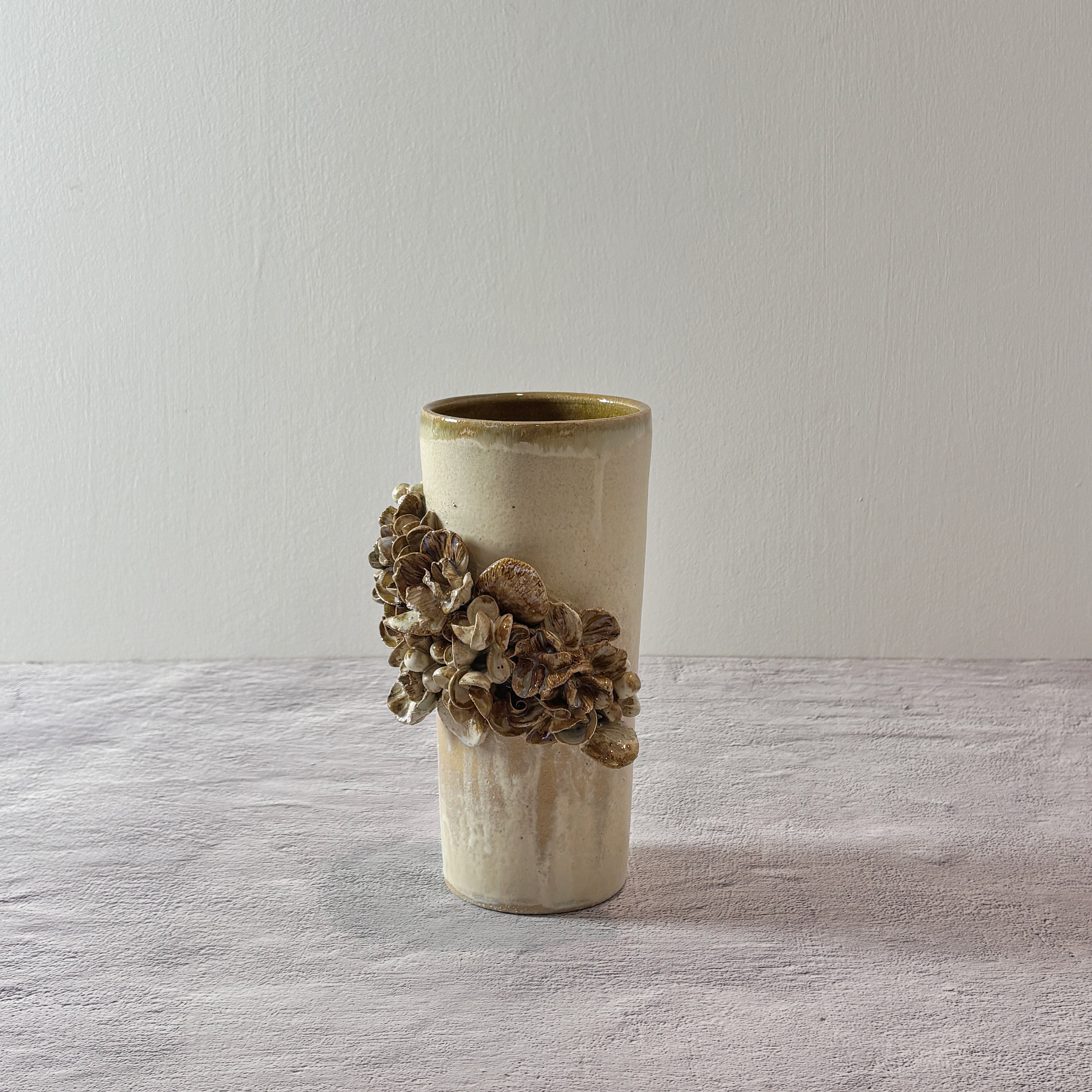 Jarrón / Florero delgado verde Arena