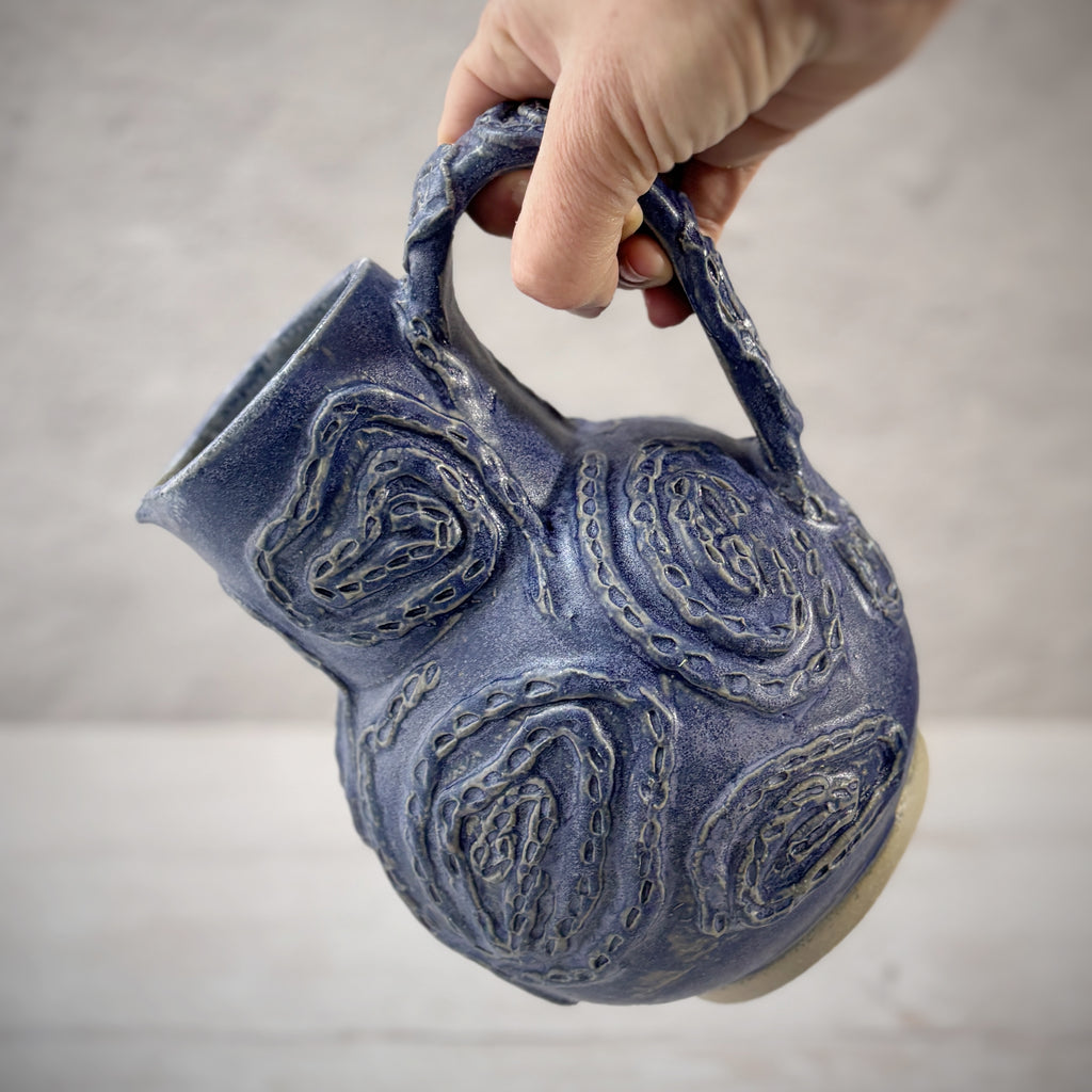 Jarra de ceramica 1.5 lts - azul