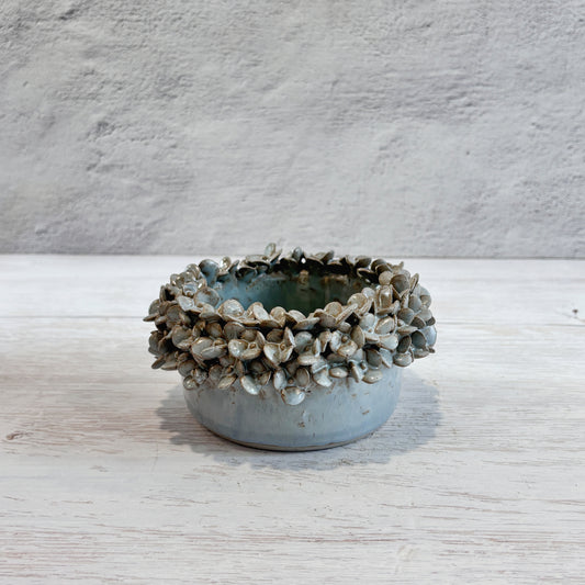 Porta Vela en azules - hortensias