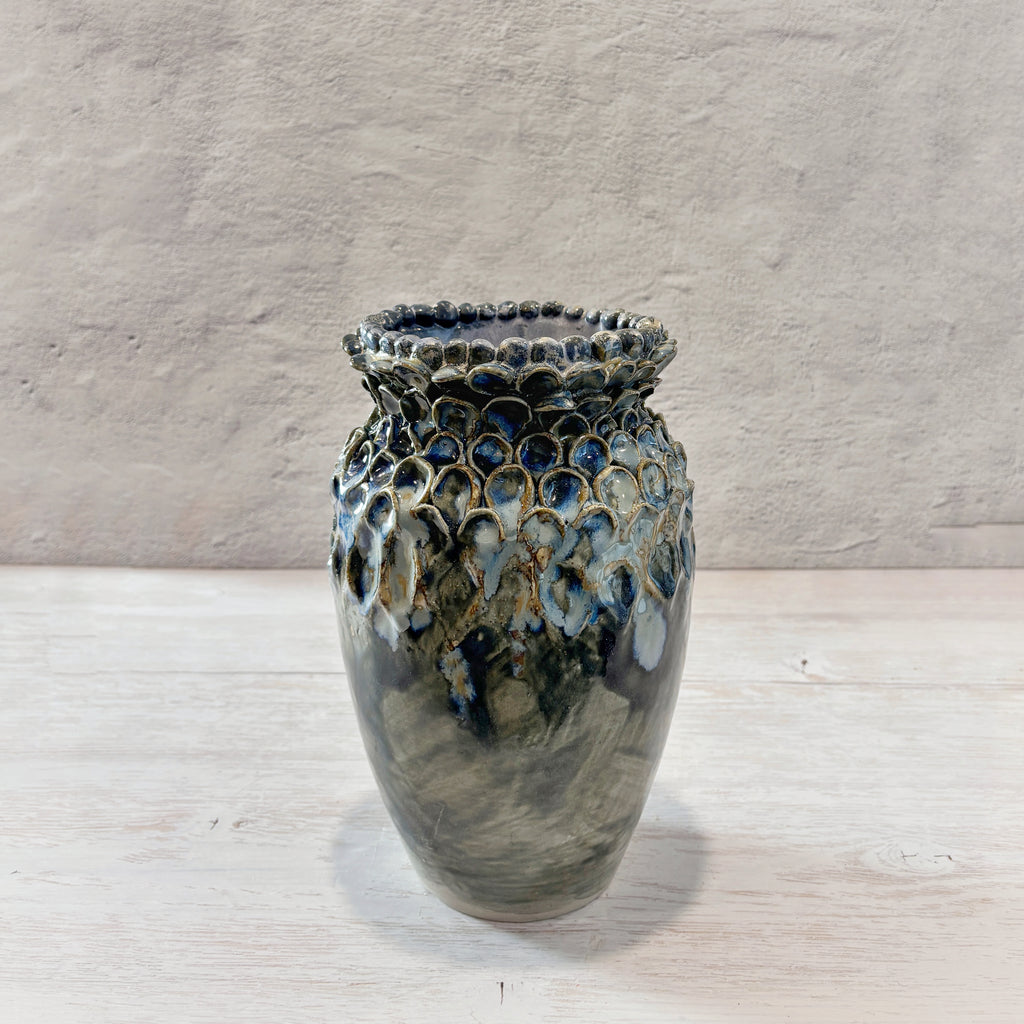 Jarrón de Ceramica en azules