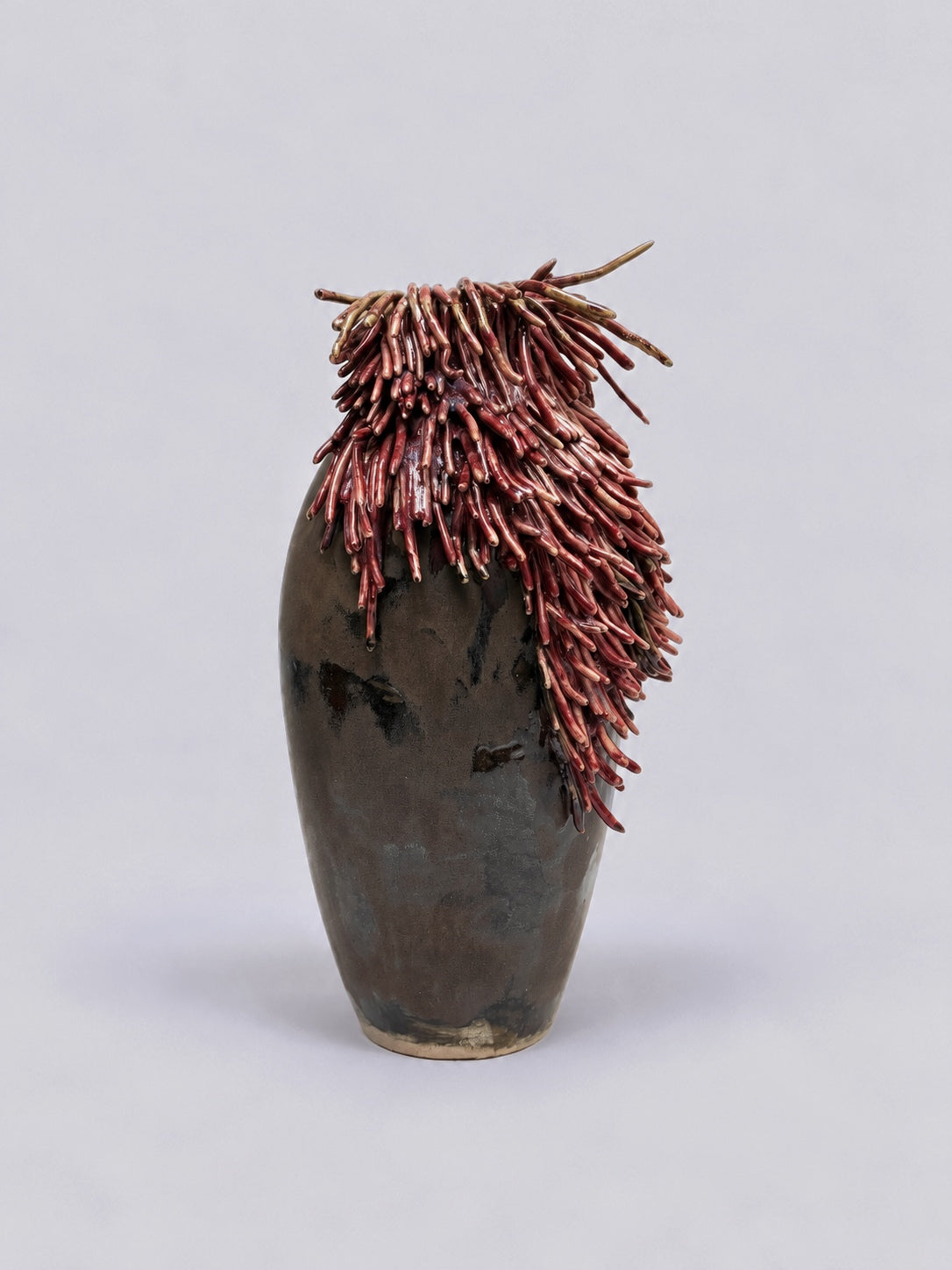 Jarrón escultórico Coral