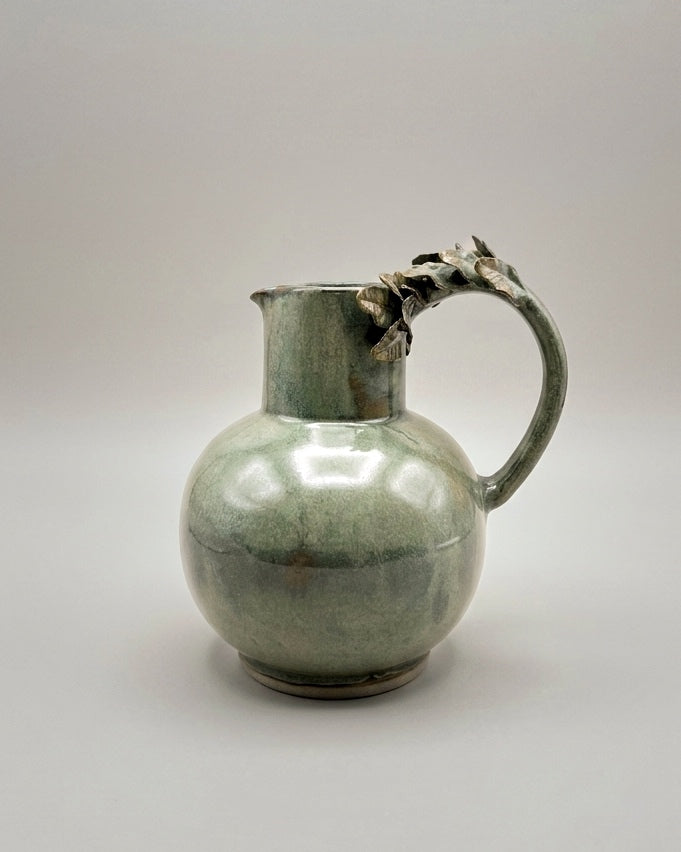 Jarra de ceramica 1.5 lts Hojas - verde