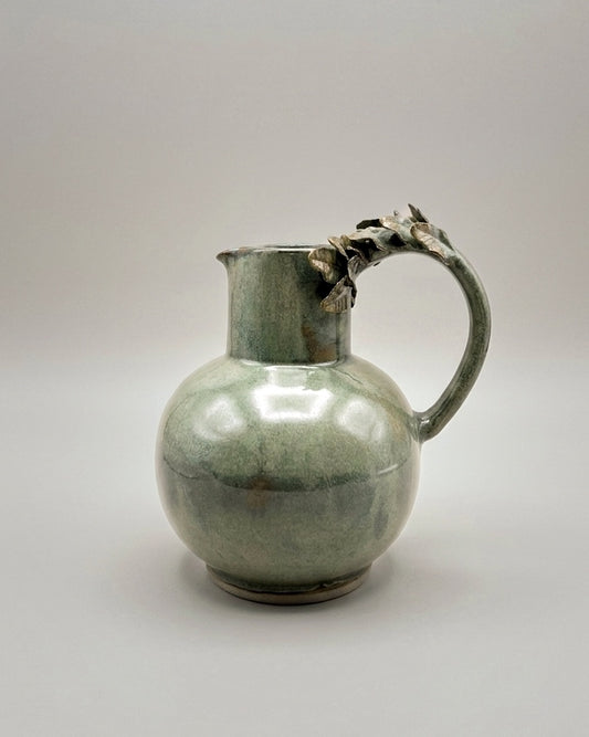 Jarra de ceramica 1.5 lts Hojas - verde