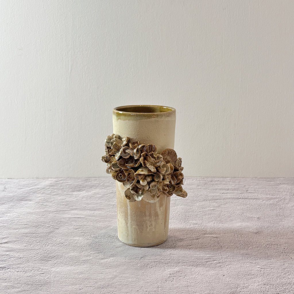 Jarrón / Florero delgado verde Arena