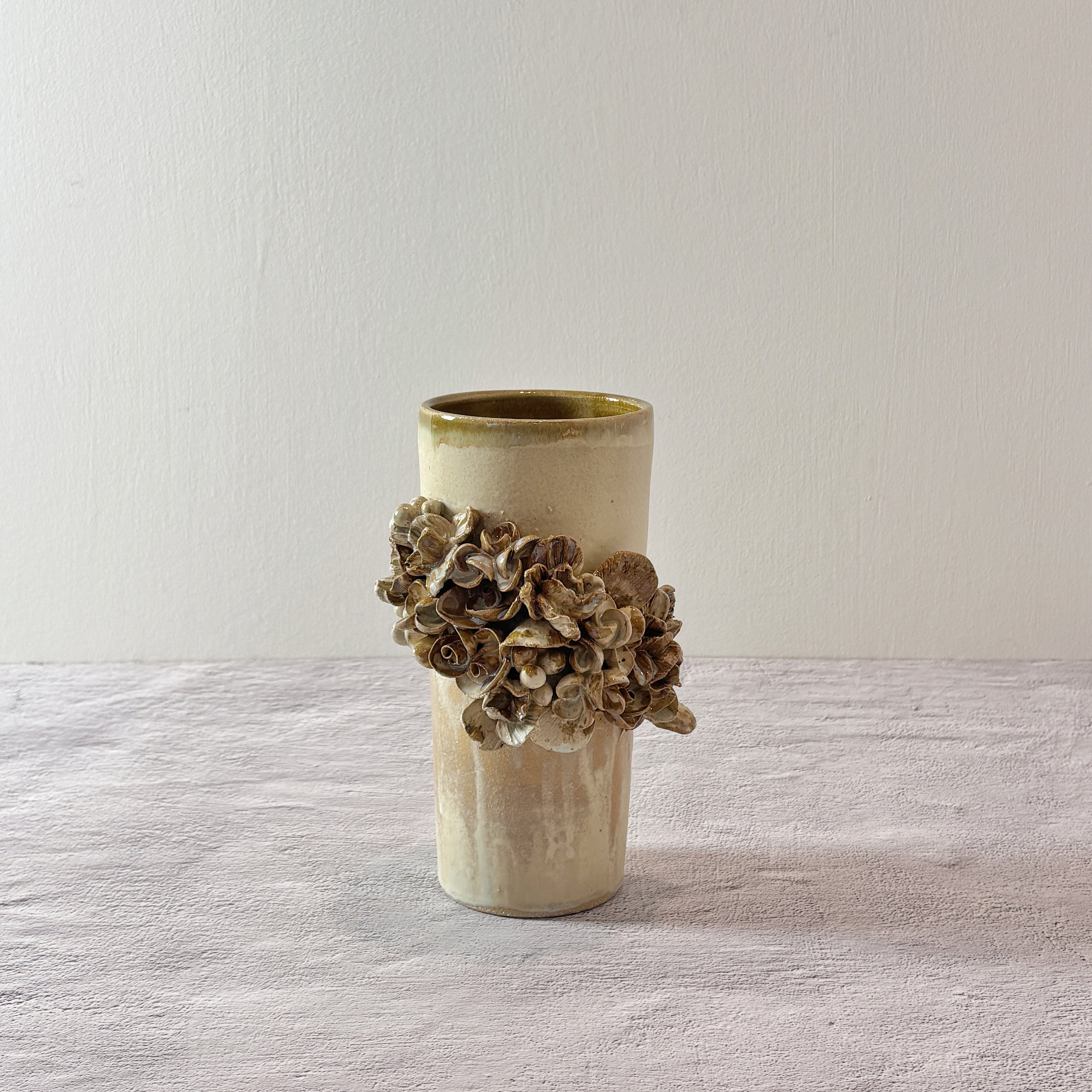 Jarrón / Florero delgado verde Arena