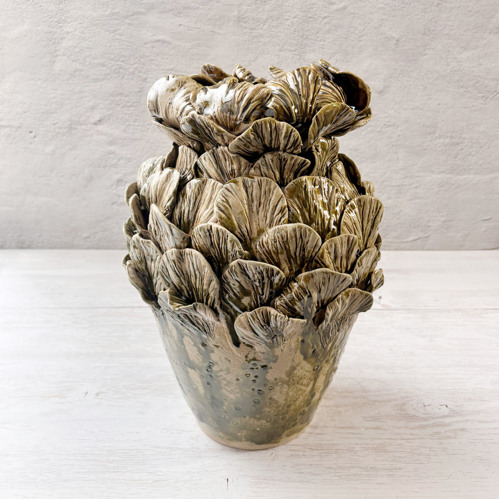 Jarrón escultórico - Cerámica hecha a mano