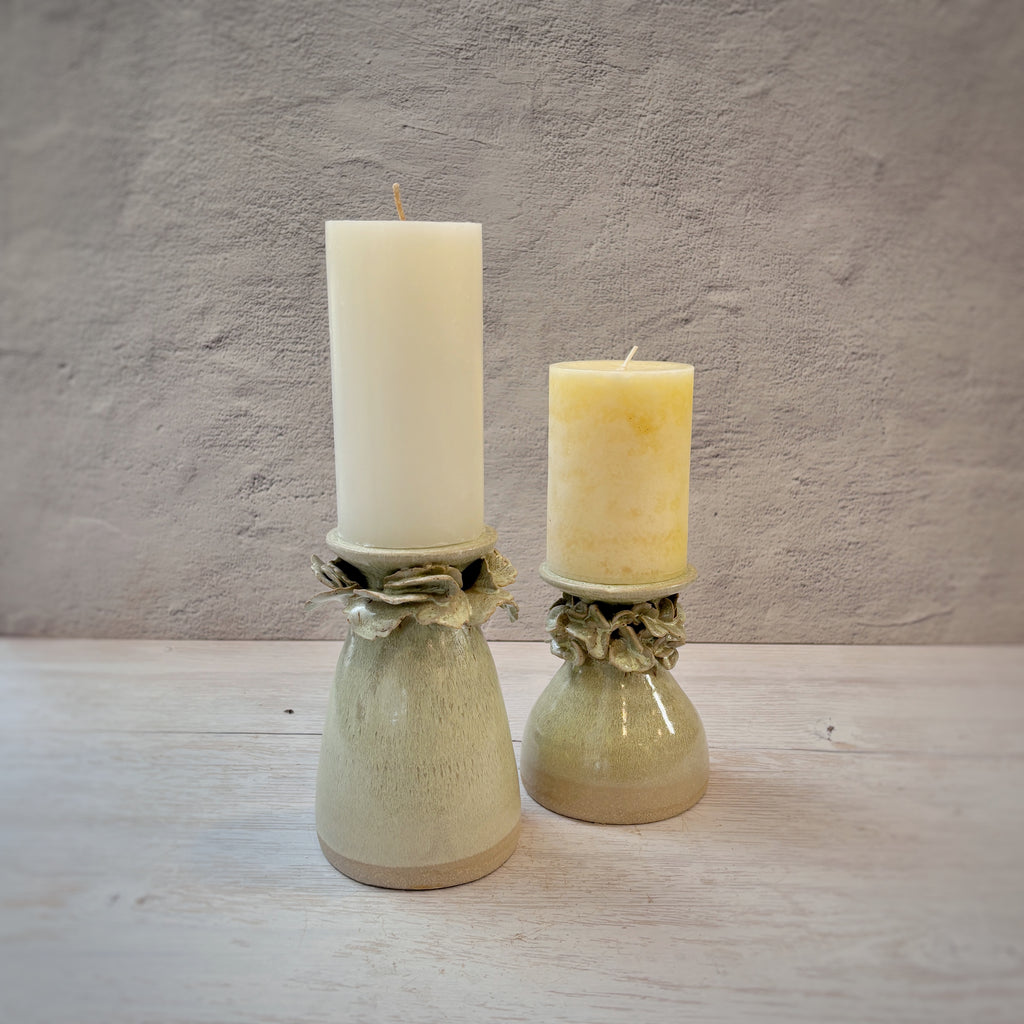 Candelabro verde agua - hortensia-M