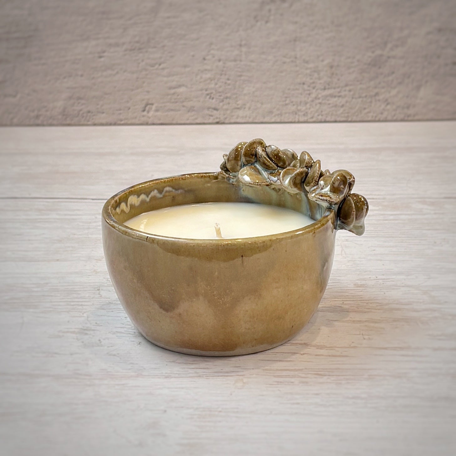 Velas aromáticas en bowl de Ceramica - suculentas