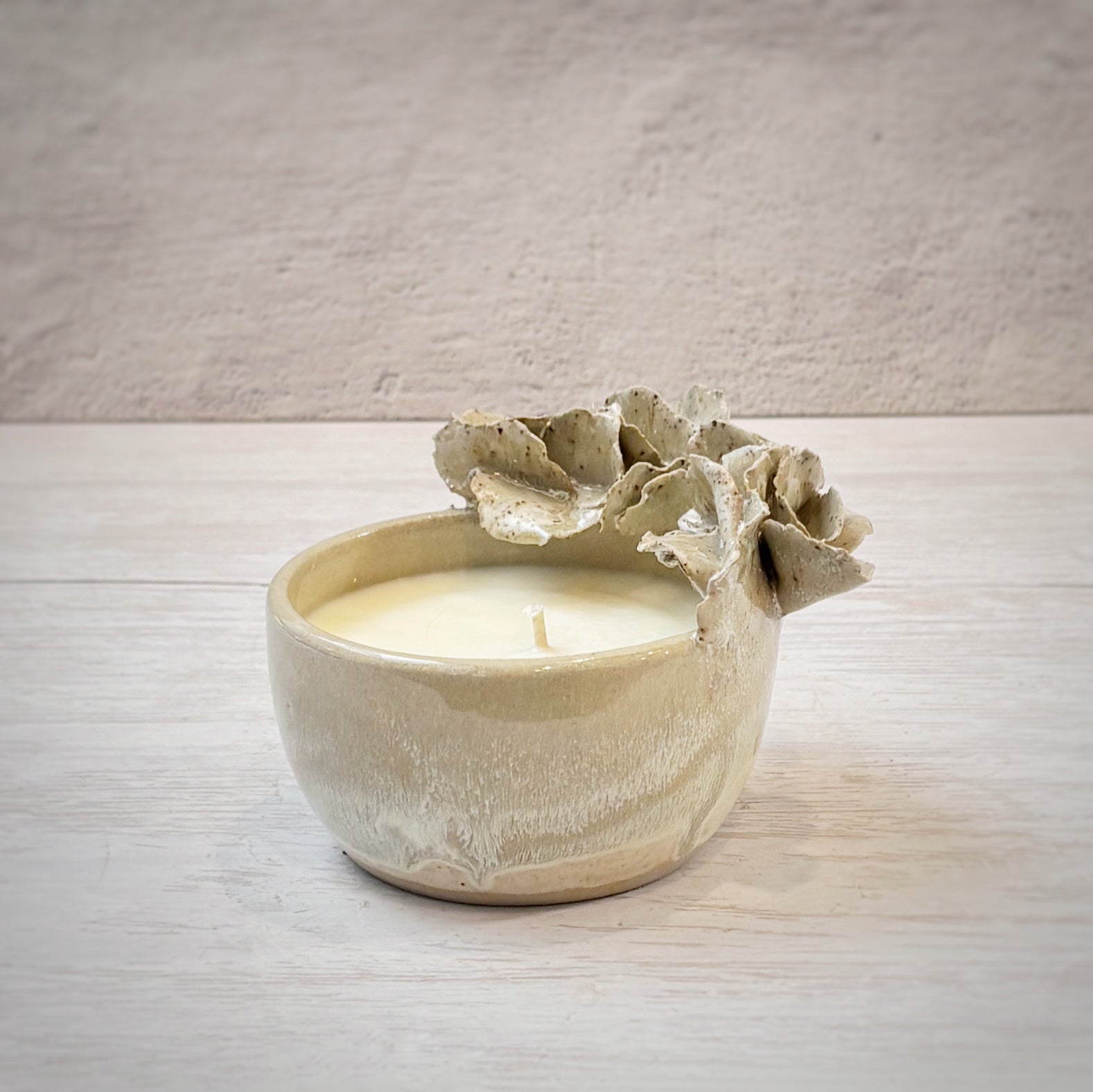 Velas aromáticas en bowl de Ceramica - hojas agua