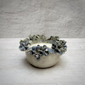 Vela aromática en bowl de Cerámica -Hortensias azul - doble mecha (grande)