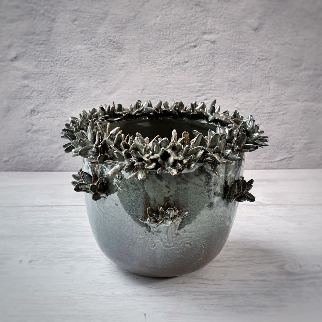 Vasija Macetero verde - Suculentas full