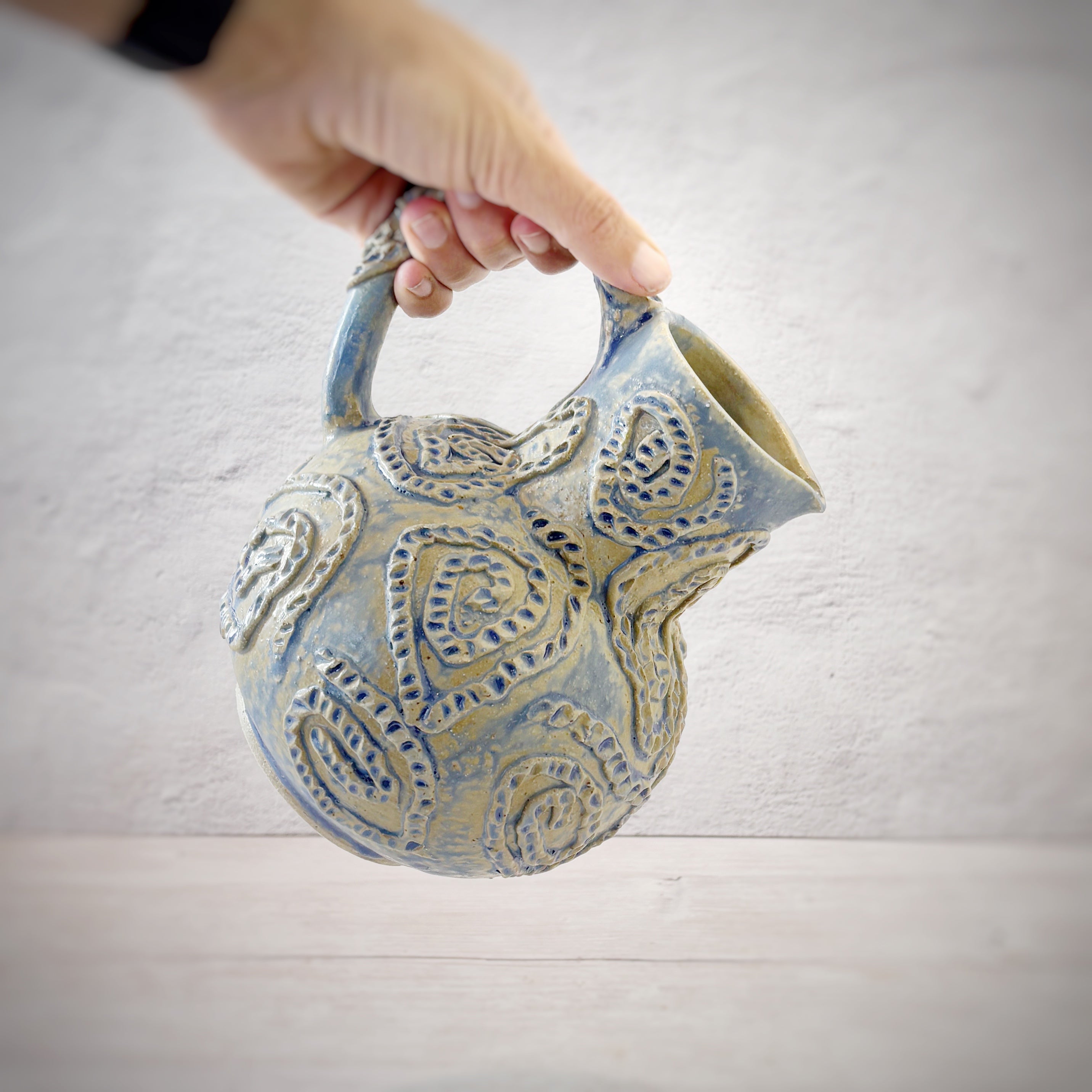 Jarra de ceramica 1.5 lts - azul arena