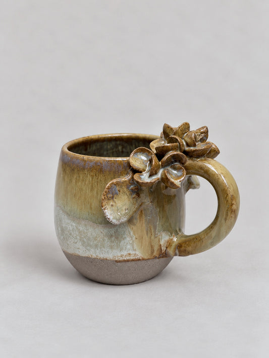 Taza de Cerámica - Asa Decorada Hortensia