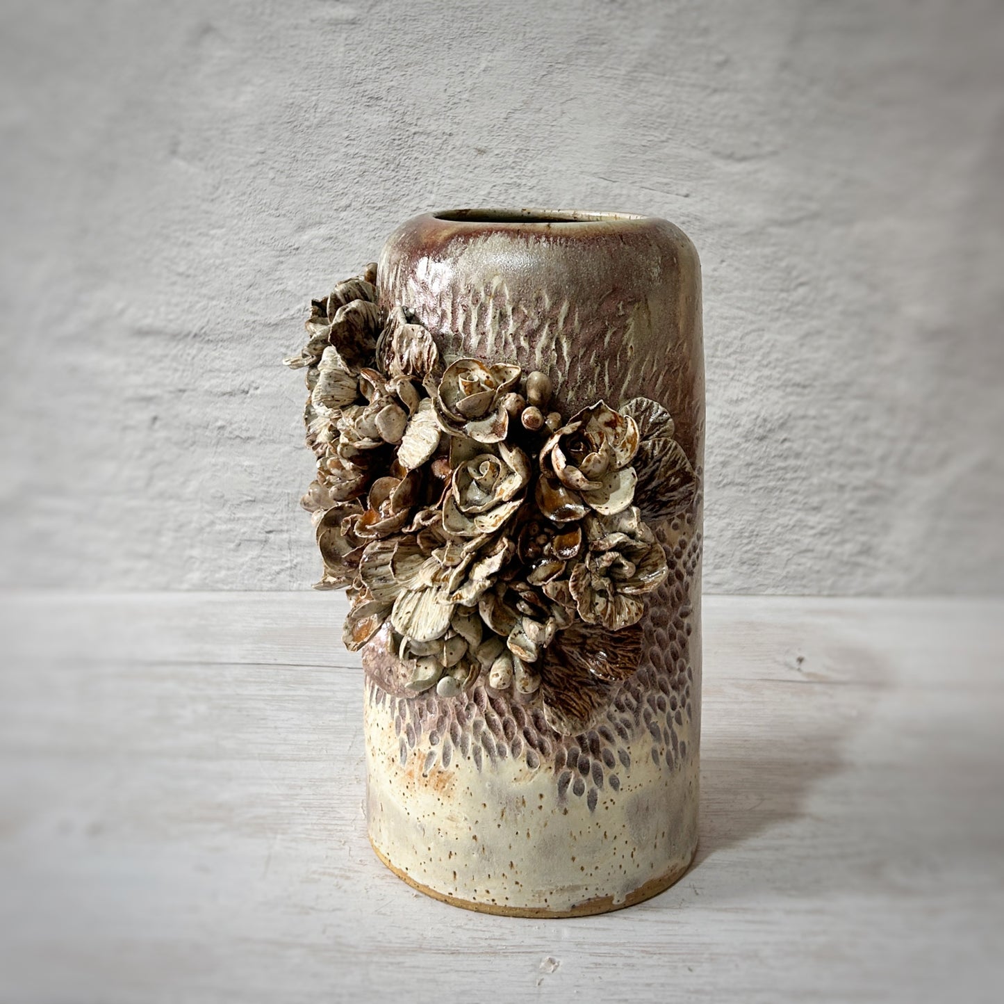 Jarrón de Cerámica Artesanal - Colección Caraz _ Hecho a Mano