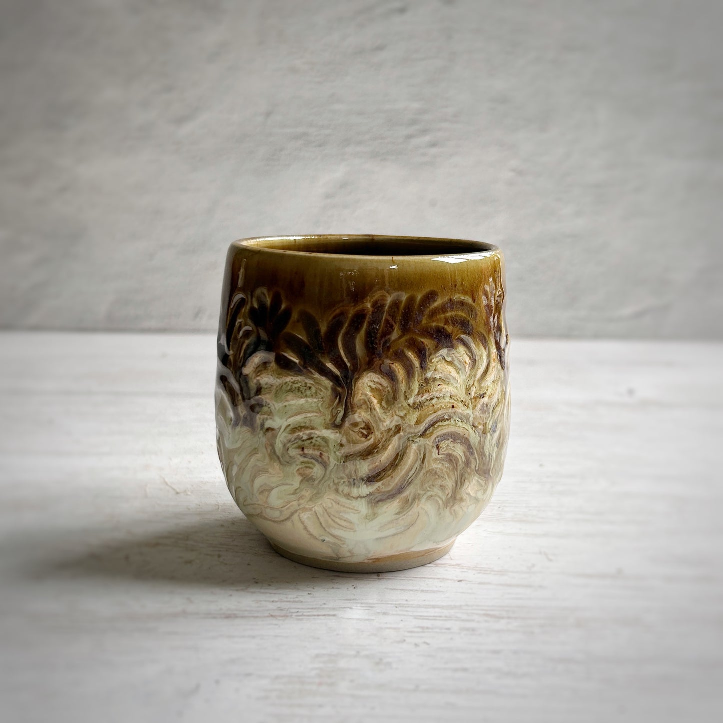 Vaso de ceramica texturizado