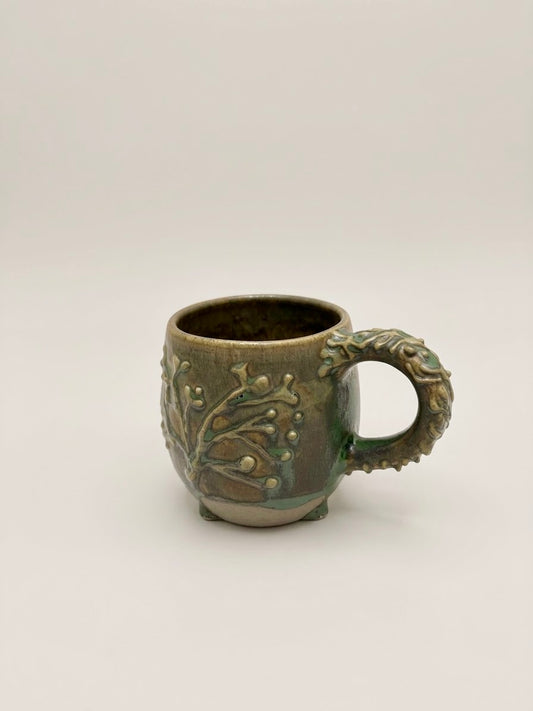 Taza botánica verde cobre
